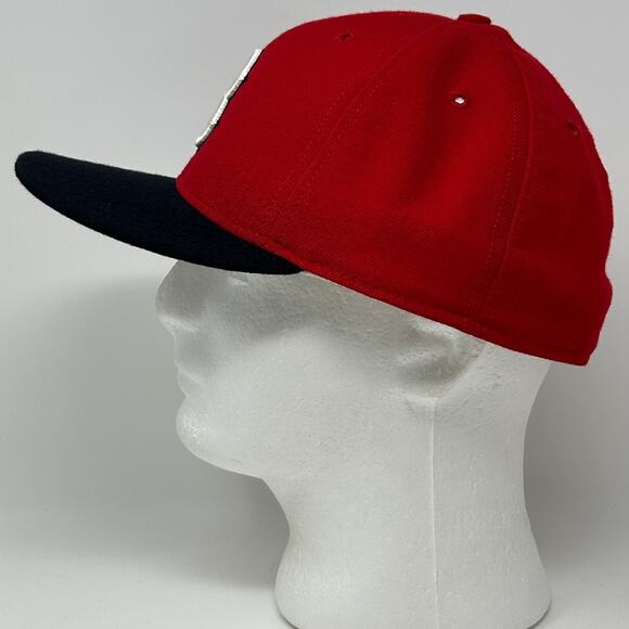 Vintage 90s Boston Red Sox Hat Baseball Cap New Era 5950 Wool USA Fitted 7 1/2 - Picture 7 of 10